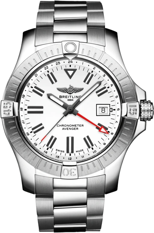 Breitling,Avenger 43mm,43mm,Stainless Steel,White,Automatic,Date,42hours,A32397101A1A1