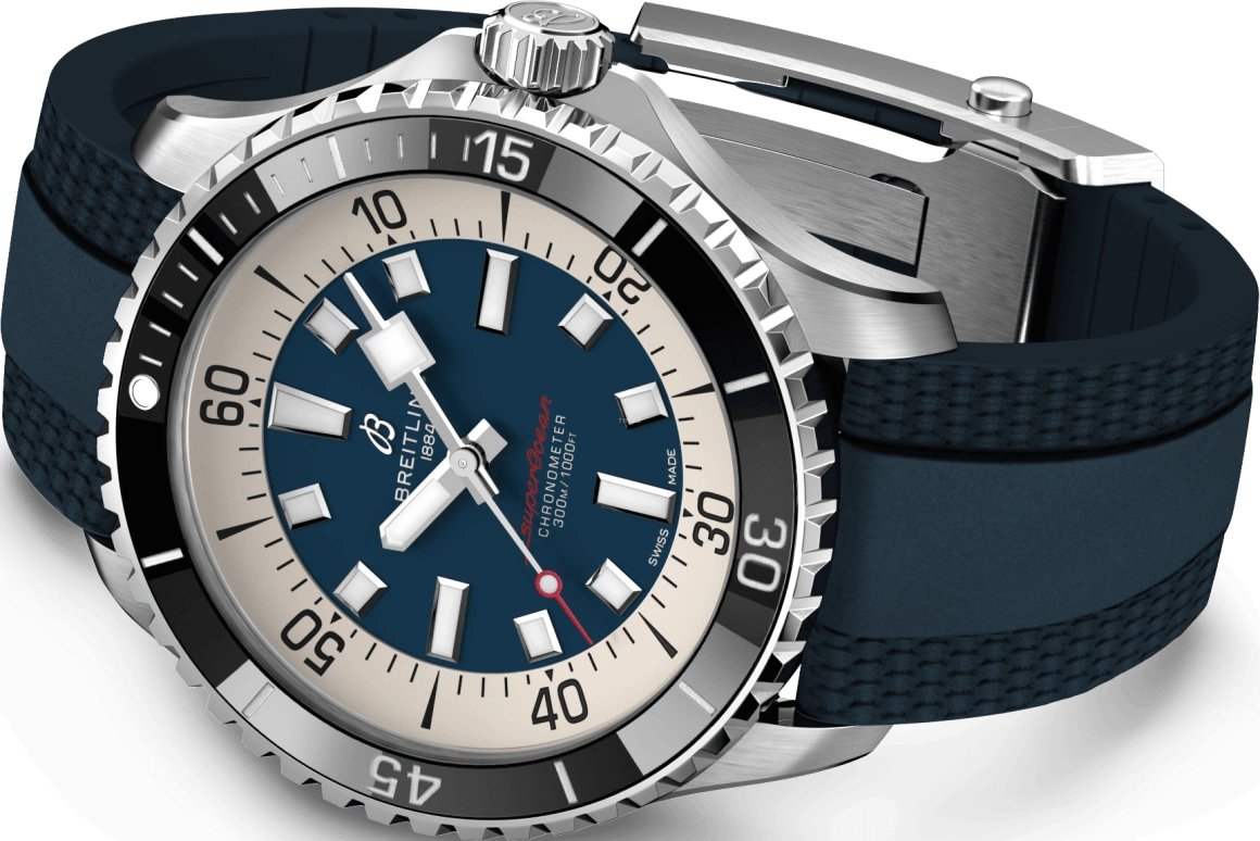 Breitling,Superocean 44mm,44mm,Stainless Steel,Blue,Automatic,40hours,In-house Caliber,A17376211C1S1