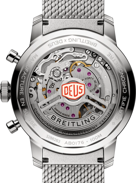 Breitling,Top Time 41mm,41mm,Stainless Steel,Black,White,Automatic,Chronograph,Sapphire,Crystal Glass,AB01765A1B1A1