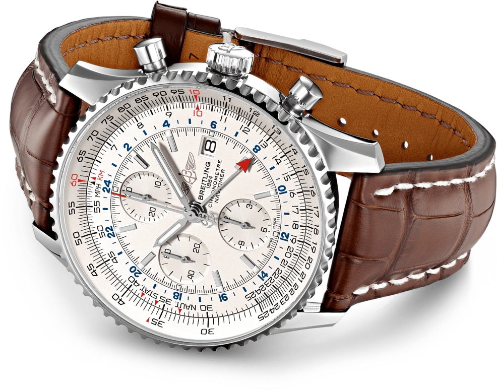 Breitling,Navitimer 46mm,46mm,Stainless Steel,Silver,Automatic,Chronograph,Date,A24322121G1P1