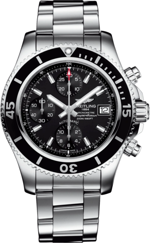 Breitling,Superocean 42mm,42mm,Stainless Steel,Black,Automatic,Chronograph,Day,A13311C91B1A1