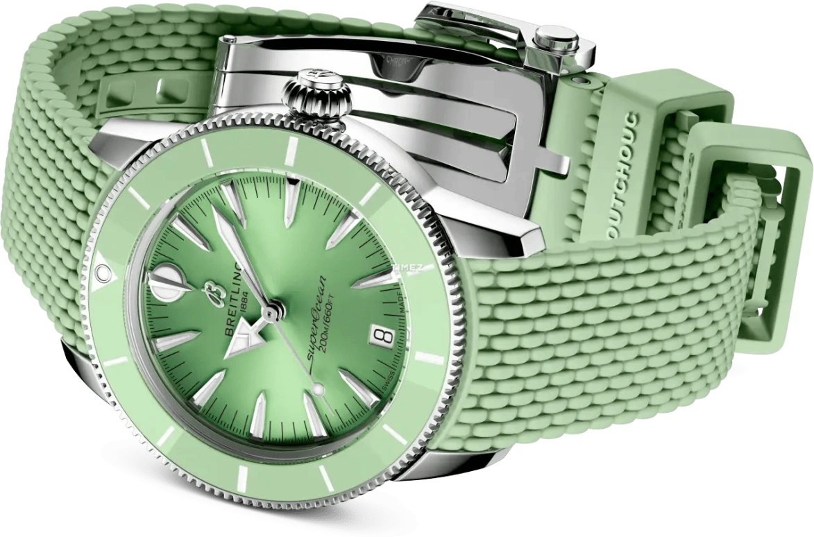 Breitling,Superocean Heritage 36mm,36mm,Stainless Steel,Ceramic,Green,Automatic,Day,42hours,A10390361L1S1