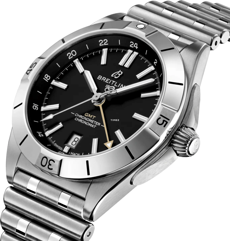 Breitling,Chronomat 40mm,40mm,Stainless Steel,Black,Automatic,Day,Dule Time,A32398D11B1A1