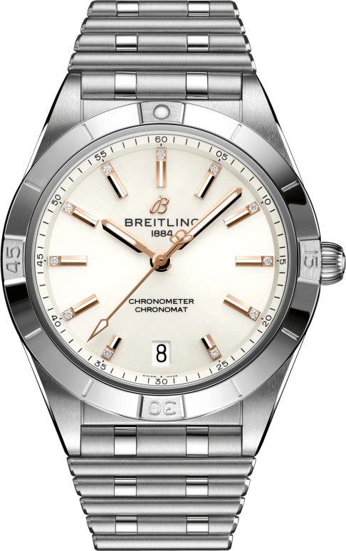 Breitling,Chronomat 36mm,36mm,Stainless Steel,White,Automatic,Chronograph,Day,A10380101A2A1