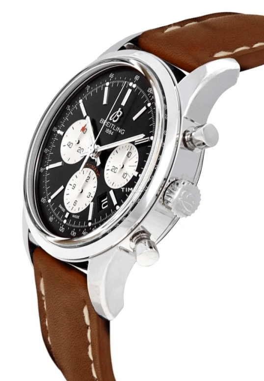 Breitling,Transocean 43mm,43mm,Stainless Steel,Black,Silver,Automatic,Chronograph,Day,AB015212,AB015212/BF26/437X/A20BA.1