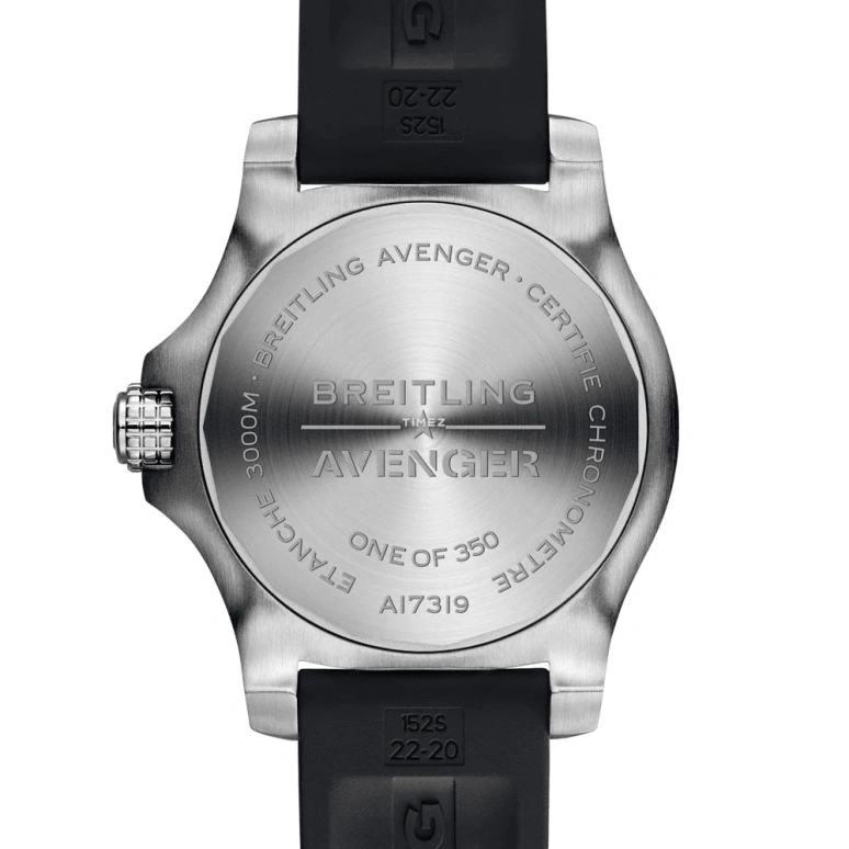 Breitling,Avenger 45mm,45mm,Stainless Steel,Black,Automatic,Sapphire,Crystal Glass,Round,A173192A1B1S1