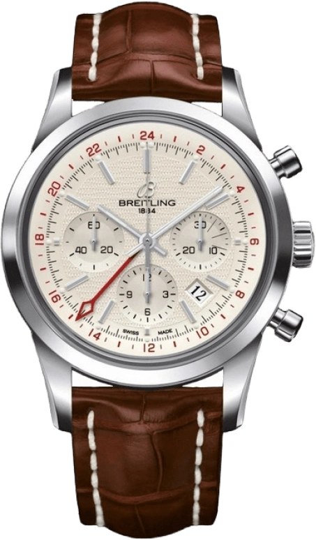 Breitling,Transocean 43mm,43mm,Stainless Steel,Silver,Automatic,Chronograph,Day,Dule Time,AB045112,AB045112/G772/739P