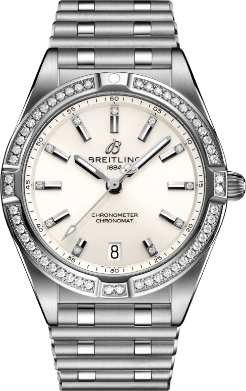 Breitling,Chronomat 32mm,32mm,Stainless Steel,White,Quartz,Day,26280hours,A77310591A1A1