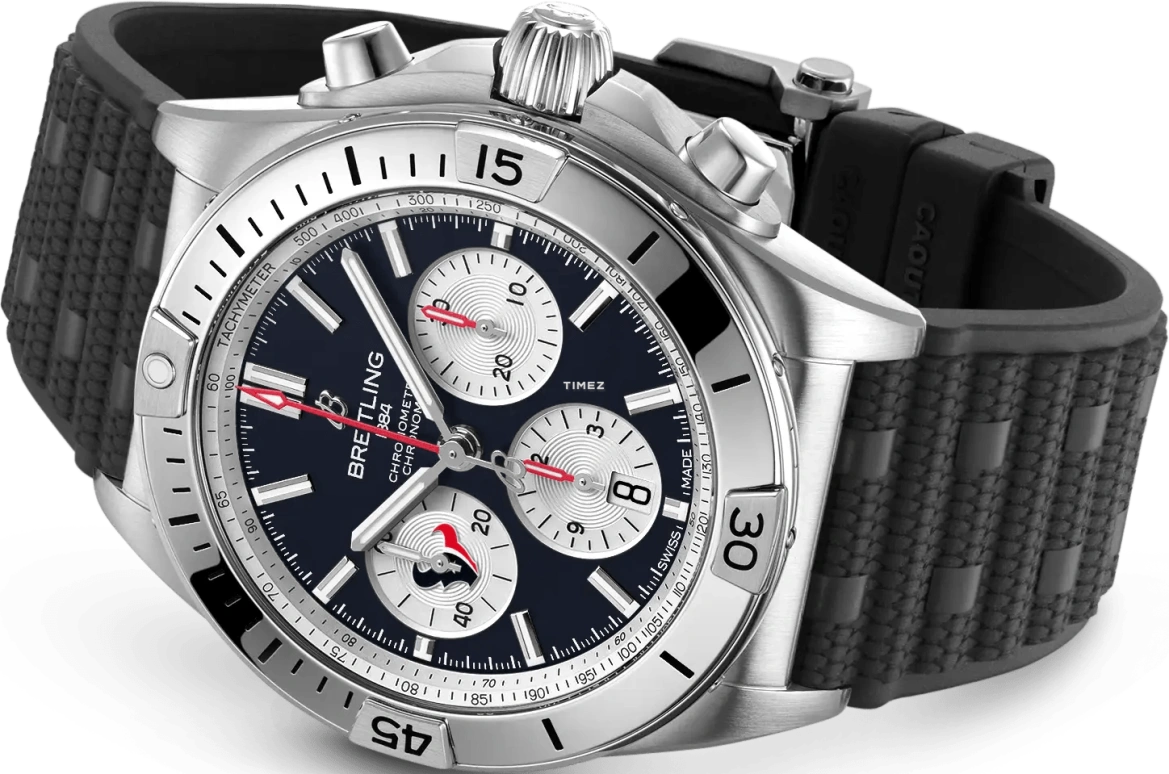 Breitling,Chronomat 42mm,42mm,Stainless Steel,Black,White,Automatic,Chronograph,Day,AB01342B1CBS1
