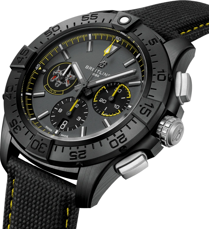 Breitling,Avenger 44mm,44mm,Titanium,Coal Gray,Automatic,Chronograph,Day,SB01472A1B1X1