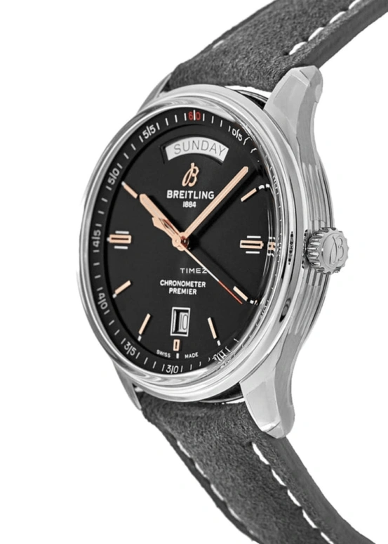 Breitling,Premier 40mm,40mm,Stainless Steel,Black,Automatic,Date,Day,A45340241B1X1