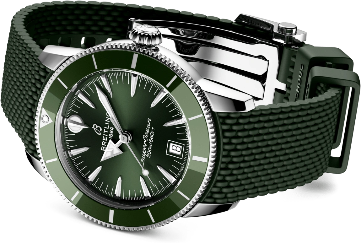 Breitling,Superocean Heritage 40mm,40mm,Stainless Steel,Ceramic,Green,Automatic,Day,78hours,AB3110361L1S1