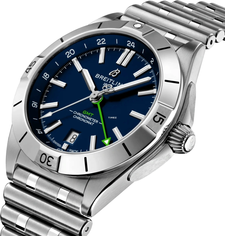 Breitling,Chronomat 40mm,40mm,Stainless Steel,Dark Blue,Automatic,Day,Dule Time,A32398D41C1A1