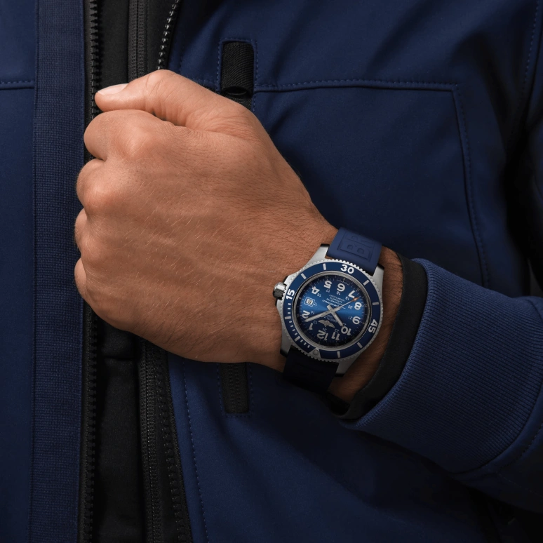 Breitling,Superocean 44mm,44mm,Stainless Steel,Blue,Automatic,Day,40hours,A17392D81C1S1
