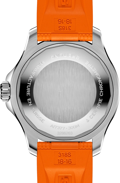 Breitling,Superocean 36mm,36mm,Stainless Steel,Orange,Automatic,40hours,In-house Caliber,A17377211O1S1