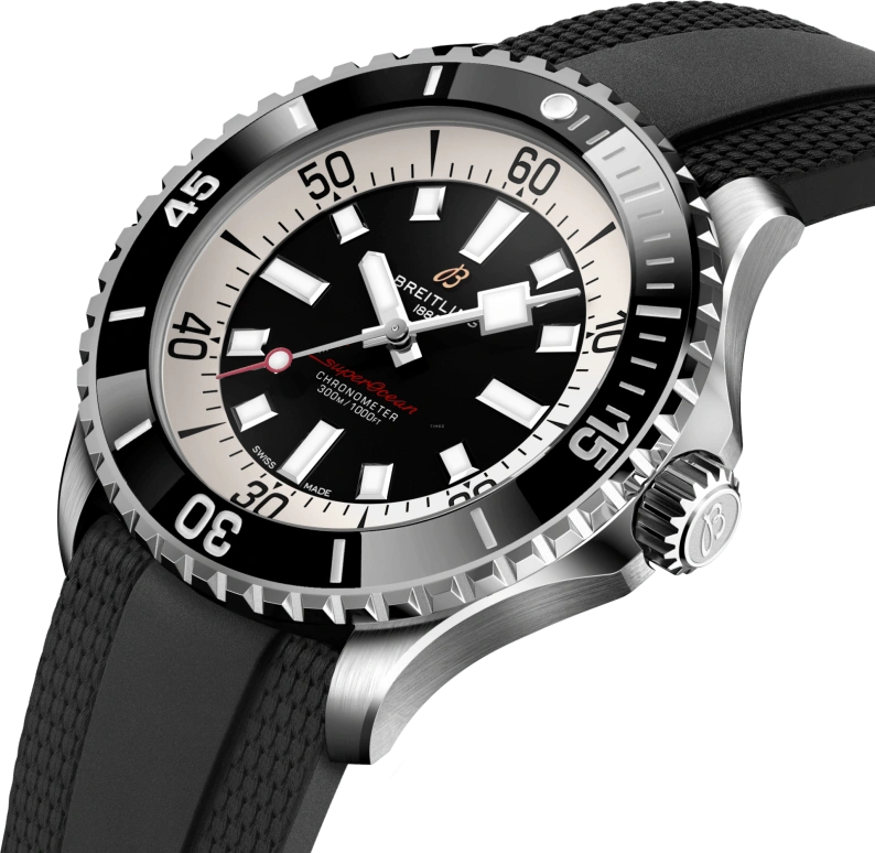 Breitling,Superocean 46mm,46mm,Stainless Steel,Black,Automatic,40hours,In-house Caliber,A17378211B1S1