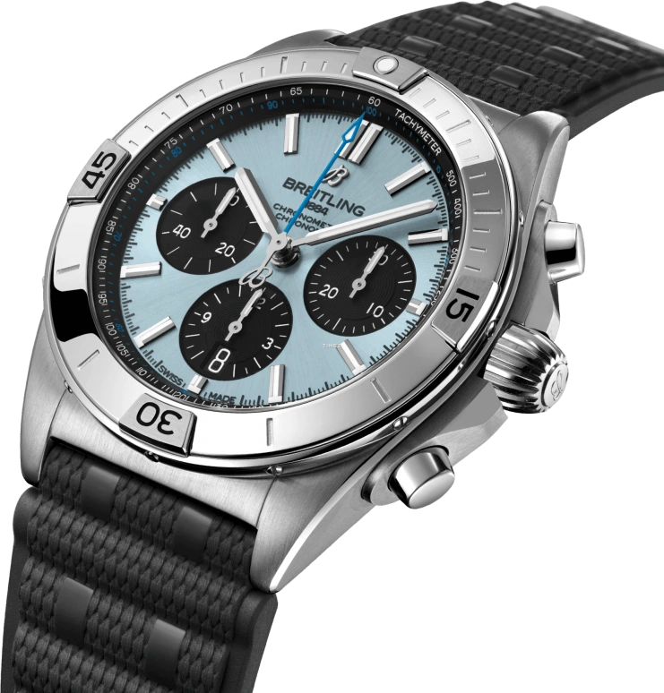 Breitling,Chronomat 42mm,42mm,Stainless Steel,Blue,Automatic,Chronograph,Day,PB0134101C1S2