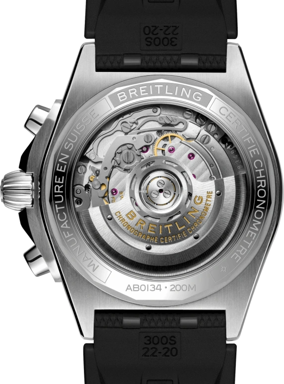 Breitling,Chronomat 42mm,42mm,Stainless Steel,Salmon,Automatic,Chronograph,Day,AB0134101K1S1