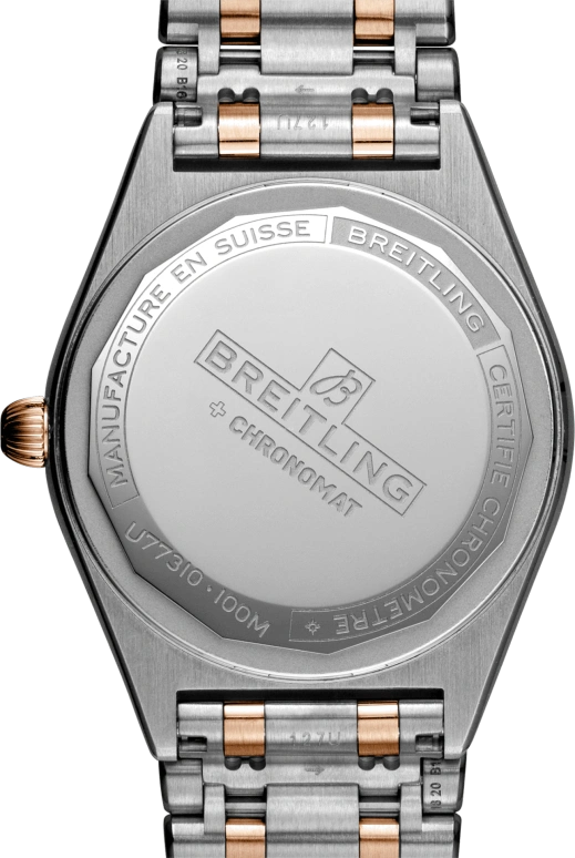 Breitling,Chronomat 32mm,32mm,Red Gold,Stainless Steel,White,Quartz,Day,26280hours,U77310591A1U1