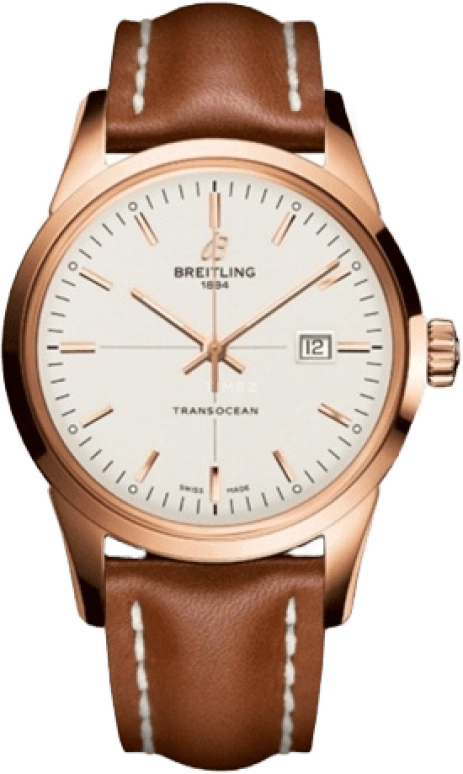 Breitling,Transocean 43mm,43mm,Red Gold,Silver,Automatic,Day,42hours,R1036012,R1036012/G722/433X