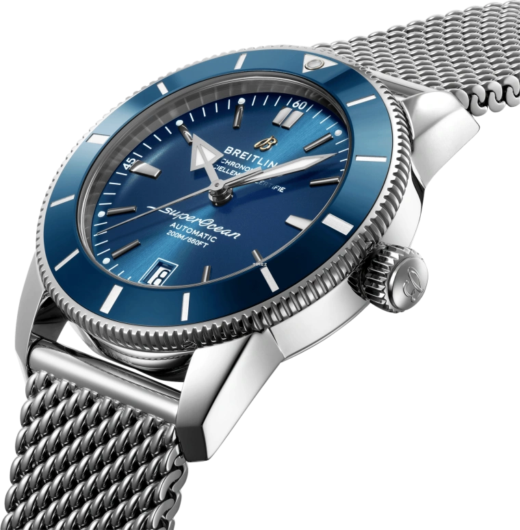 Breitling,Superocean Heritage 42mm,42mm,Stainless Steel,Blue,Automatic,Day,70hours,AB2010161C1A1