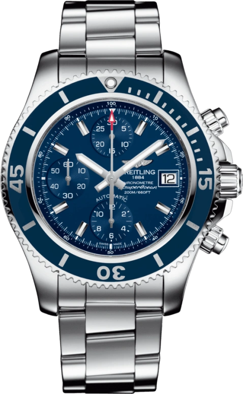 Breitling,Superocean 42mm,42mm,Stainless Steel,Blue,Automatic,Chronograph,Date,Compass,A13311D11C1A1