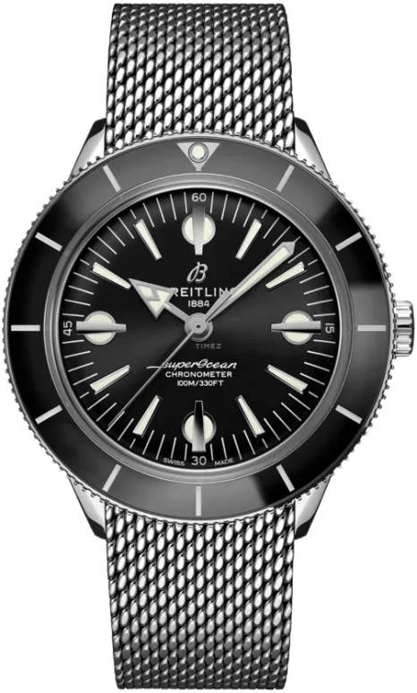 Breitling,Superocean Heritage 42mm,42mm,Stainless Steel,Black,Automatic,42hours,In-house Caliber,A10370121B1A1