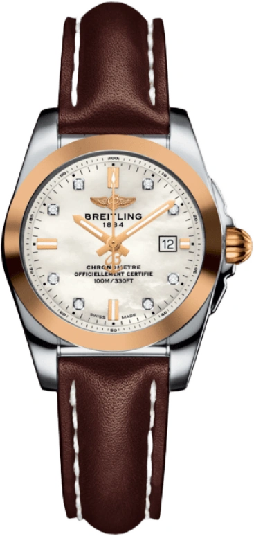 Breitling,Galactic 29mm,29mm,Rose Gold,Stainless Steel,White,Quartz,Day,26280hours,C7234812,C7234812/A792/484X/A12BA.1
