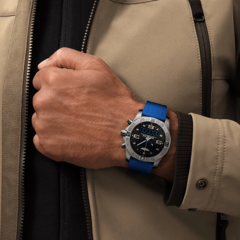 Breitling,Exospace 46mm,46mm,Titanium,Black,Quartz,Countdown,Chronograph,Perpetual Calendar,Month,In-house Caliber,Sapphire,EB5510H21B1S1