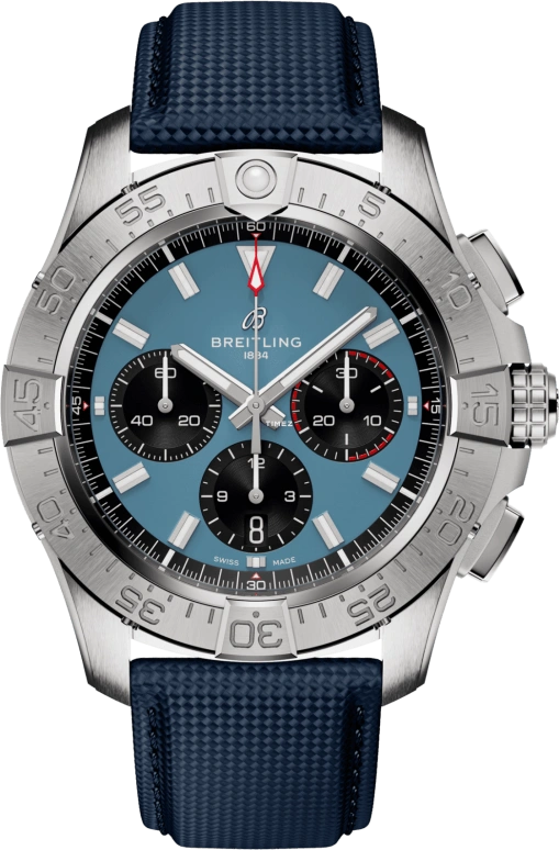 Breitling,Avenger 44mm,44mm,Stainless Steel,Blue,Automatic,Chronograph,Day,AB0147101C1X1