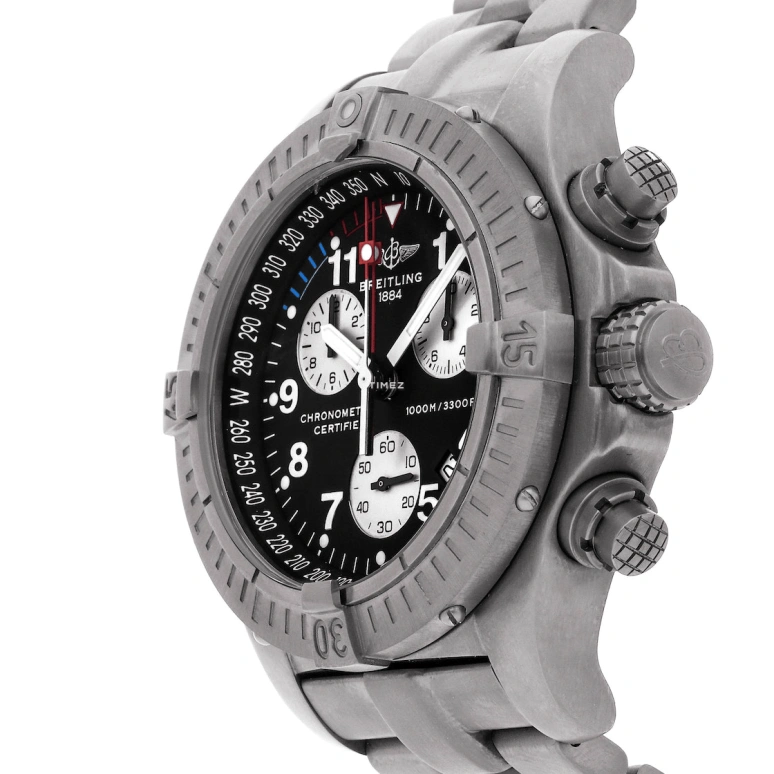 Breitling,Avenger 44mm,44mm,Titanium,Black,Quartz,Chronograph,Day,E7336009,E7336009-B598