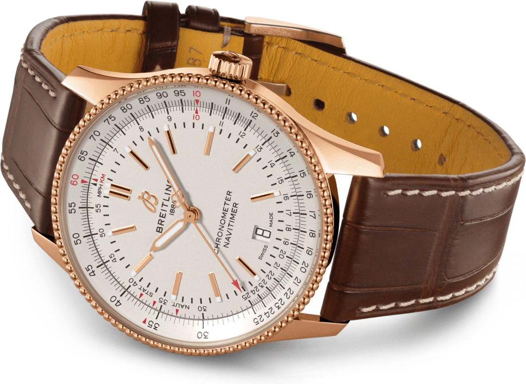 Breitling,Navitimer 41mm,41mm,Red Gold,Silver,Automatic,Chronograph,Date,Anti-magnetic,R17326211G1P1