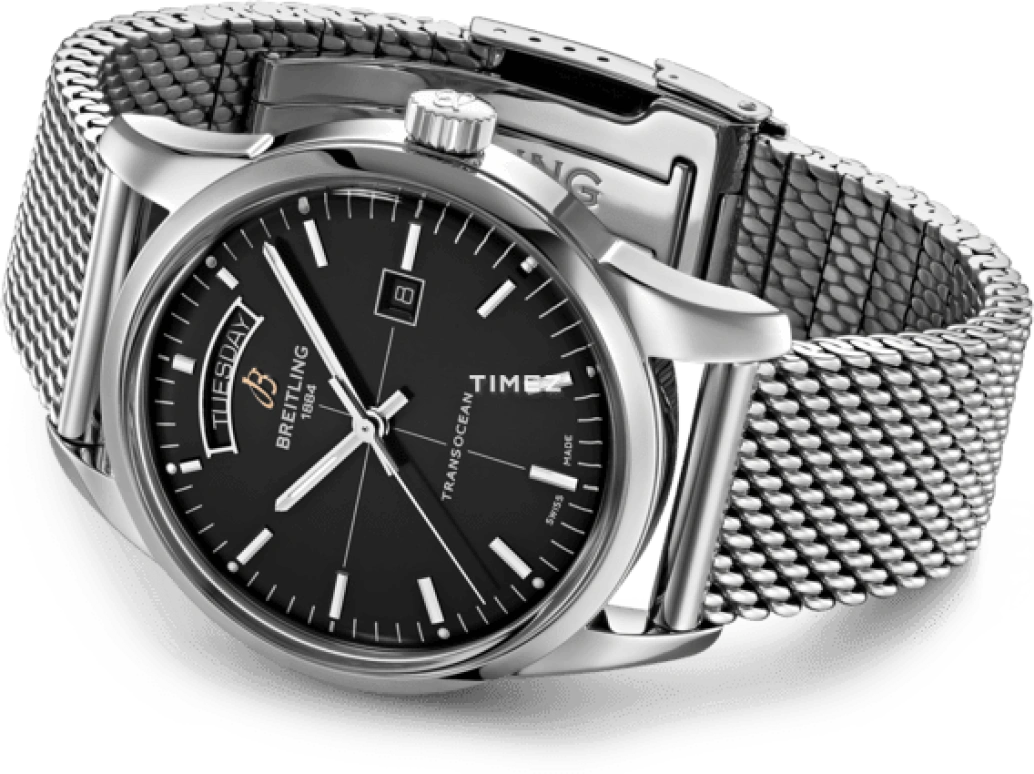 Breitling,Transocean 43mm,43mm,Stainless Steel,Black,Automatic,Date,Day,A45310121B1A1