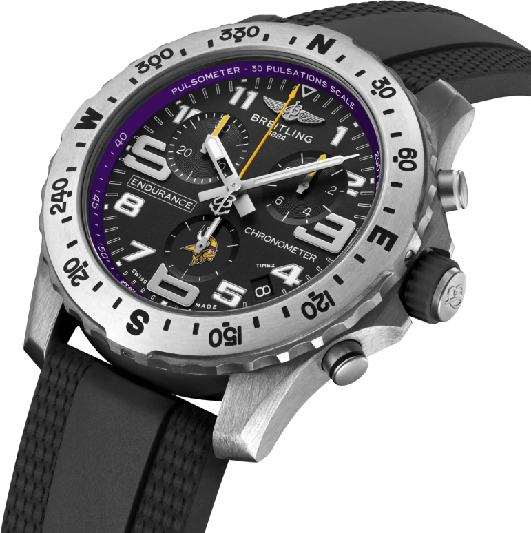 Breitling,Endurance Pro 44mm,44mm,Titanium,Black,Quartz,Chronograph,Day,E823106A1BDS1