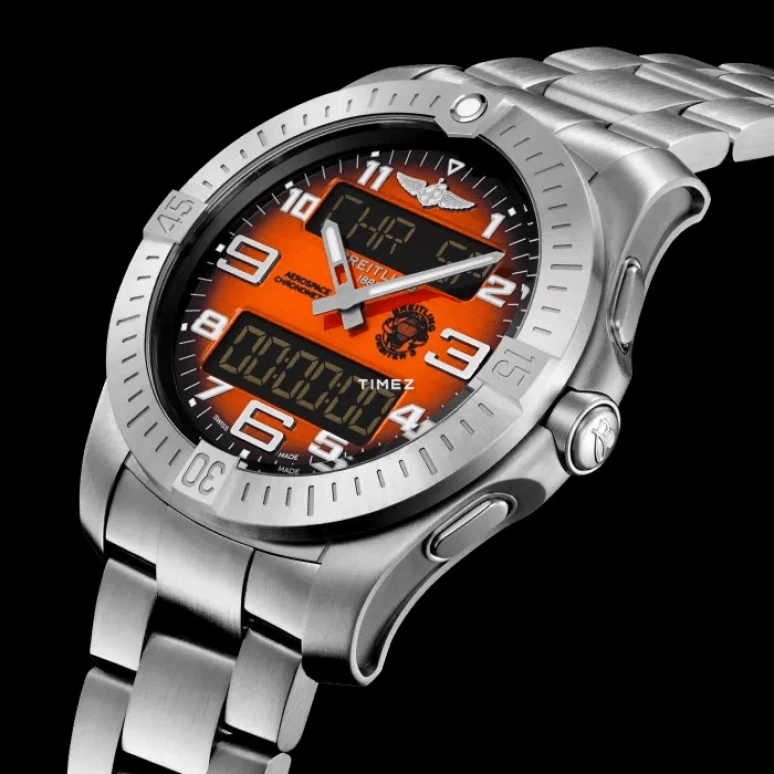 Breitling,Aerospace 43mm,43mm,Titanium,Orange,Quartz,Date,Day,Flyback,EB70101A1O1E1