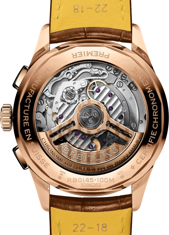 Breitling,Premier 42mm,42mm,Red Gold,Blue,Automatic,Chronograph,Day,RB0145171C1P1