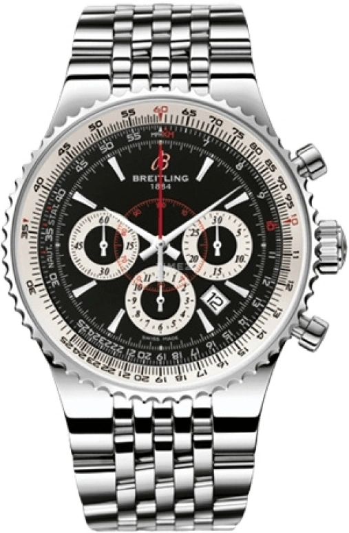 Breitling,Montbrillant 47mm,47mm,Stainless Steel,Black,Automatic,Chronograph,Date,A2335121,A2335121/BA93/445A