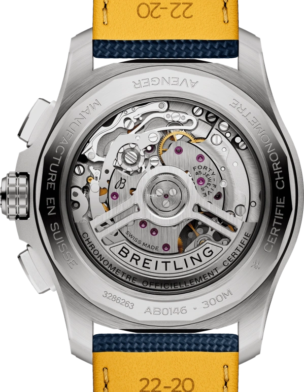 Breitling,Avenger 42mm,42mm,Stainless Steel,Blue,Automatic,Chronograph,Day,AB0146101C1X1