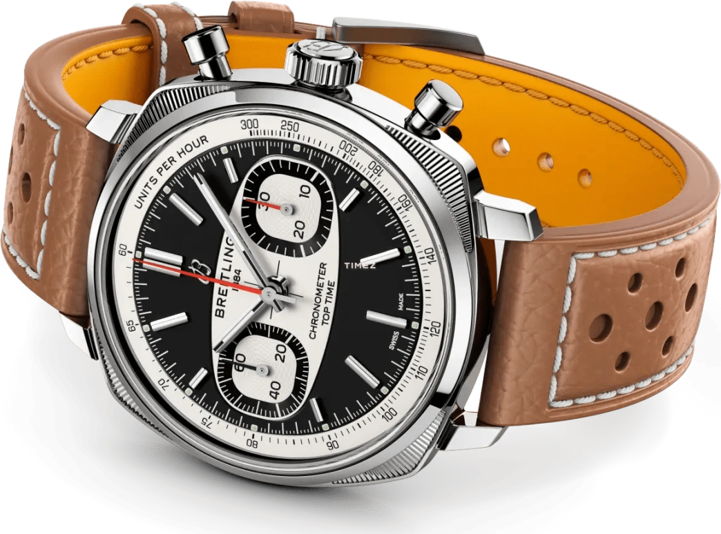 Breitling,Top Time 38mm,38mm,Stainless Steel,White,Black,Automatic,Chronograph,70hours,AB01771A1B1X1