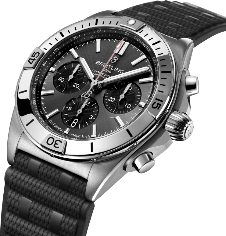 Breitling,Chronomat 42mm,42mm,Titanium,Black,Grey,Automatic,Chronograph,Day,EB01342A1B1S1