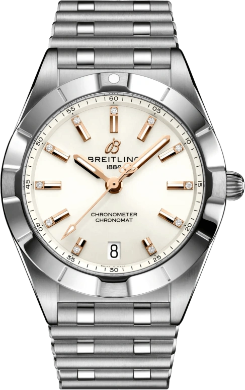 Breitling,Chronomat 32mm,32mm,Stainless Steel,White,Quartz,Day,26280hours,A77310101A3A1
