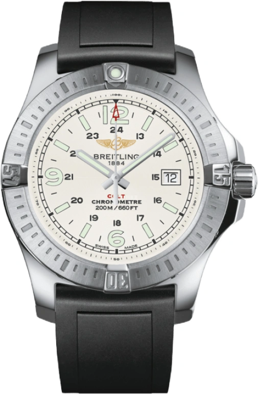 Breitling,Colt 44mm,44mm,Stainless Steel,Silver,Quartz,Date,26280hours,A7438811,A7438811/G792/131S/A20S.1