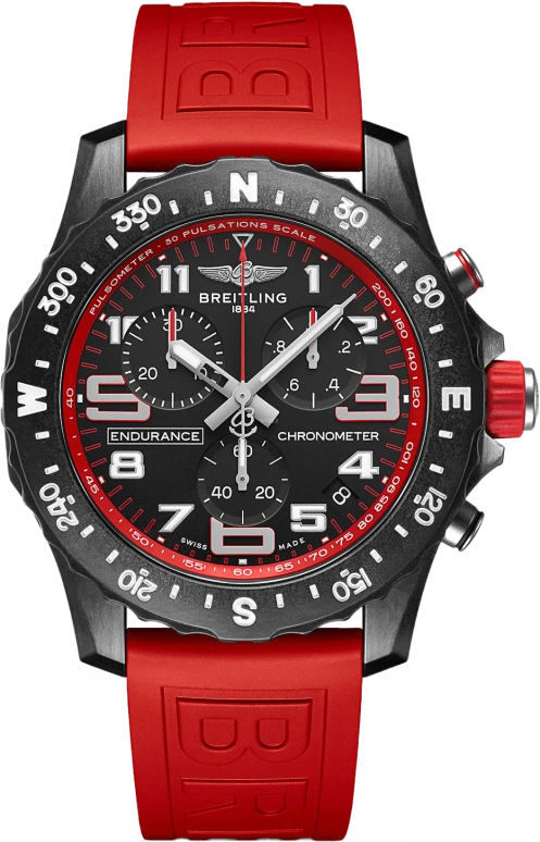 Breitling,Endurance Pro 44mm,44mm,Titaplast,Stainless Steel,Black,Quartz,Chronograph,Day,Foudroyante Seconds,X82310D91B1S1