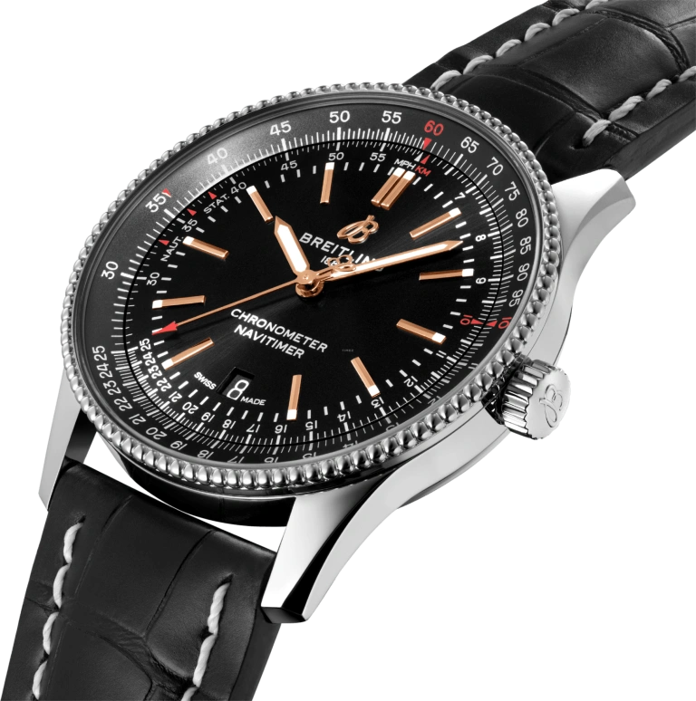 Breitling,Navitimer 41mm,41mm,Stainless Steel,Black,Automatic,Chronograph,Date,Anti-magnetic,A17326241B1P1