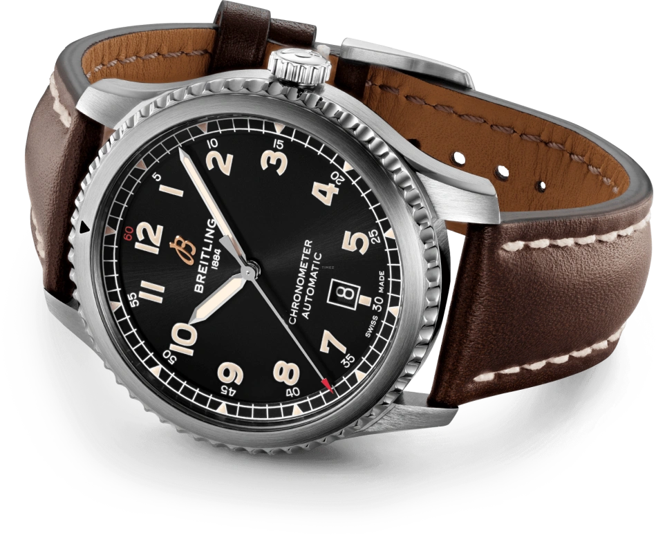 Breitling,Aviatior 8 41mm,41mm,Stainless Steel,Black,Automatic,Chronograph,Date,Anti-magnetic,A17315101B1X3