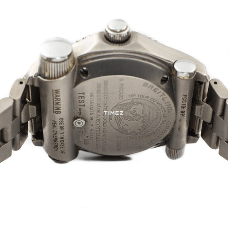 Breitling,Emergency 43mm,43mm,Titanium,Blue,Quartz,Countdown,Chronograph,Perpetual Calendar,Date,35040hours,In-house Caliber,E56321 ORBITER