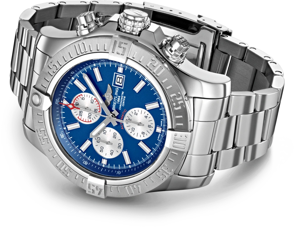 Breitling,Avenger 48mm,48mm,Stainless Steel,Blue,Automatic,Chronograph,Date,Compass,A13371111C1A1