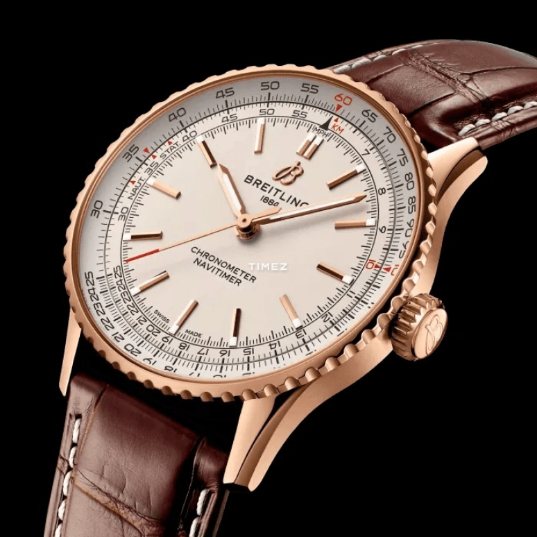 Breitling,Navitimer 41mm,41mm,Red Gold,Cream,Automatic,Sapphire,Crystal Glass,Round,R17329F41G1P1