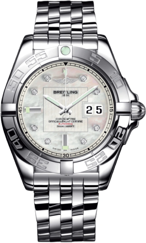 Breitling,Galactic 41mm,41mm,Stainless Steel,White,Automatic,Big Date,42hours,A49350L2,A49350L2/A702/366A