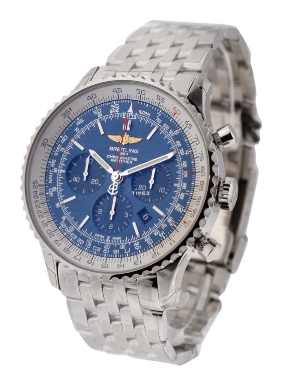Breitling,Navitimer 46mm,46mm,Stainless Steel,Blue,Automatic,Chronograph,Day,AB012721,AB012721/C889/443A